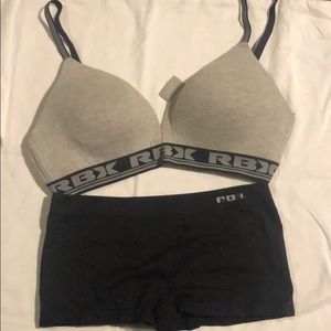 Sports bra and boy short set